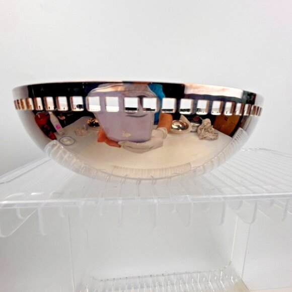 Skyscraper Design Bowl by Richard Meier for Swid Powell Silverplated 1980s 6" - Picture 1 of 16